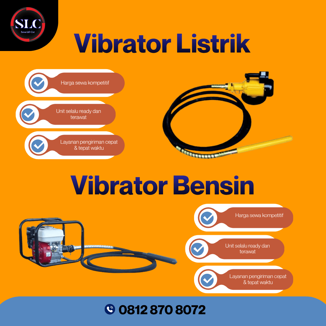 Sewa Mesin Vibrator Beton – Harga Terjangkau & Kualitas Terbaik di Indonesia